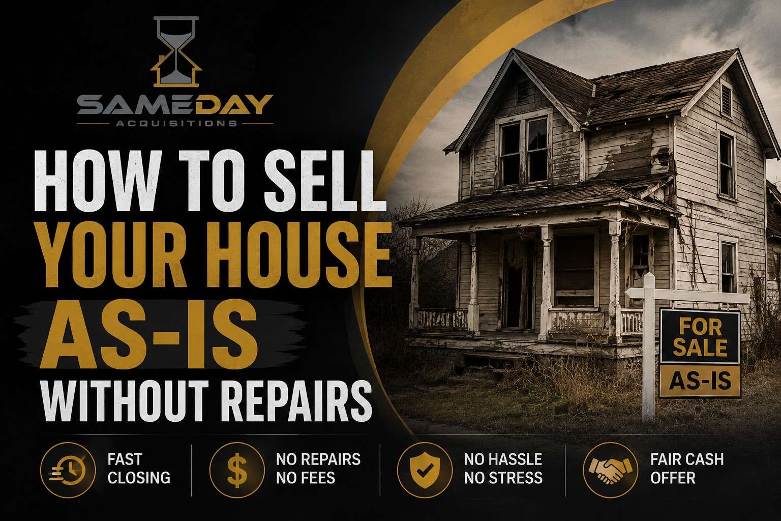 How to Sell Your House As-Is Without Repairs, Showings, or Delays